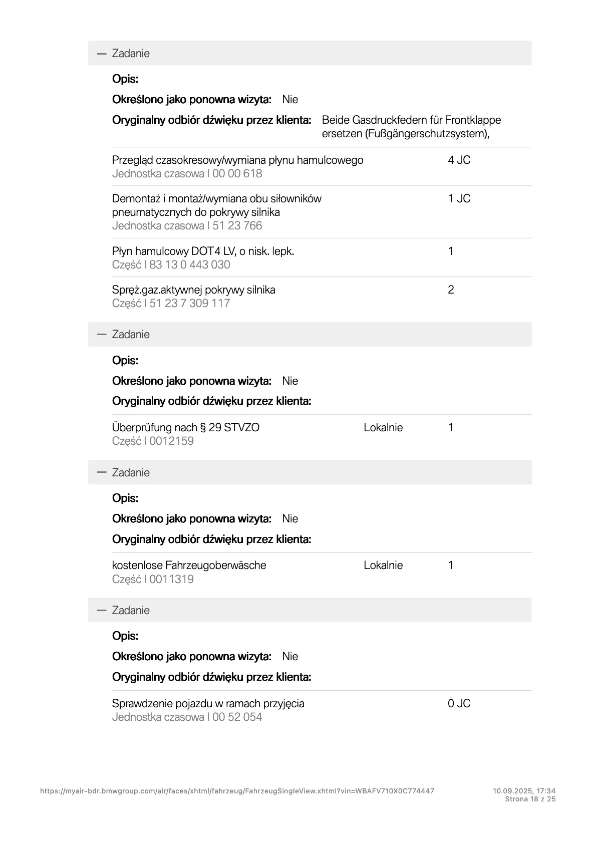 Raport BMW - kompletna historia serwisowa pojazdu