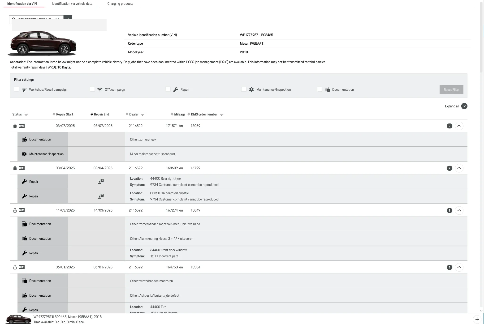 Porsche historia serwisowa – raport ASO online