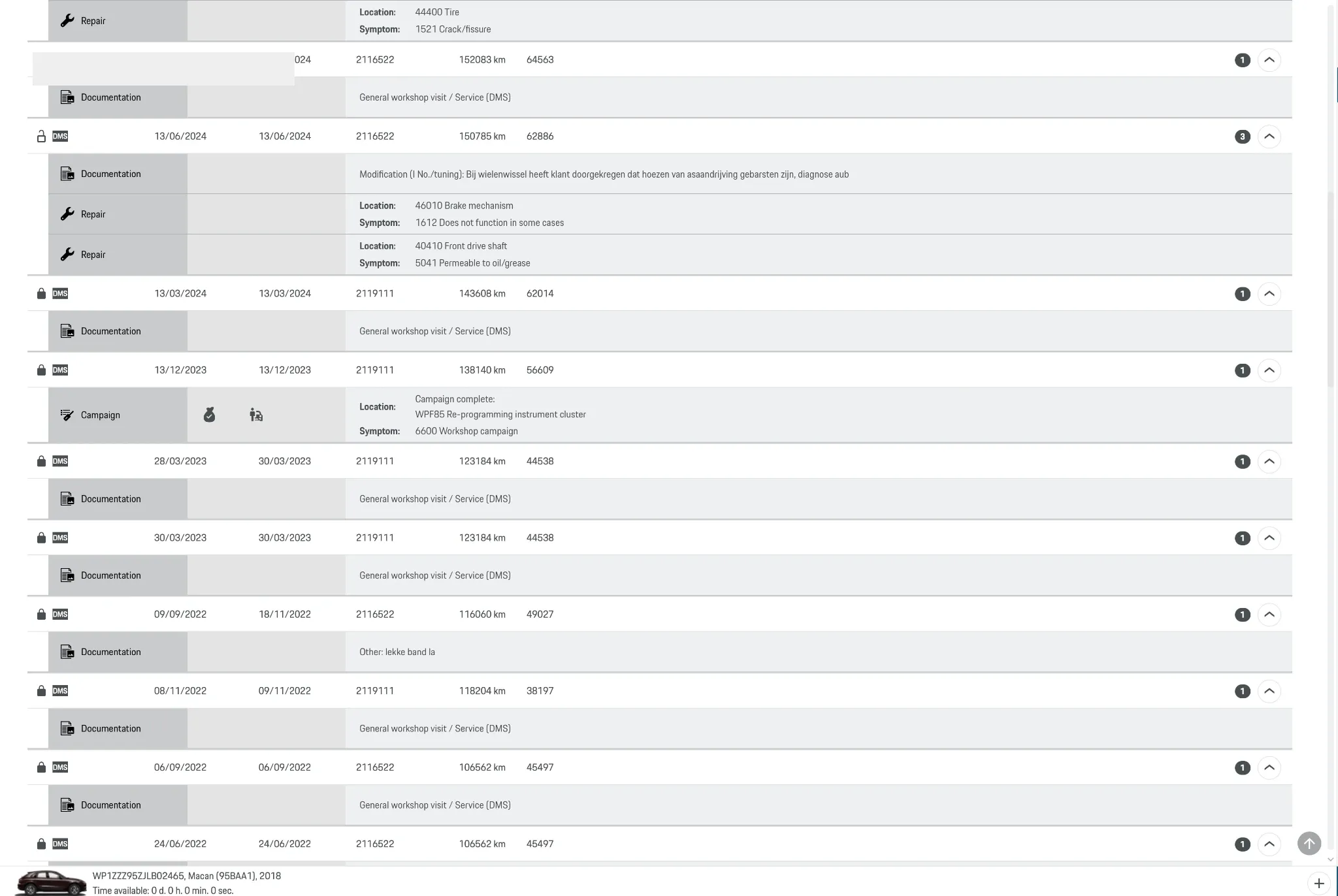 ASO Porsche – oficjalny raport historii serwisowej online